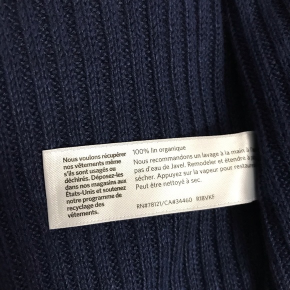 Eileen Fisher ORGANIC LINEN RIBBED CARDIGAN - Picture 7 of 8